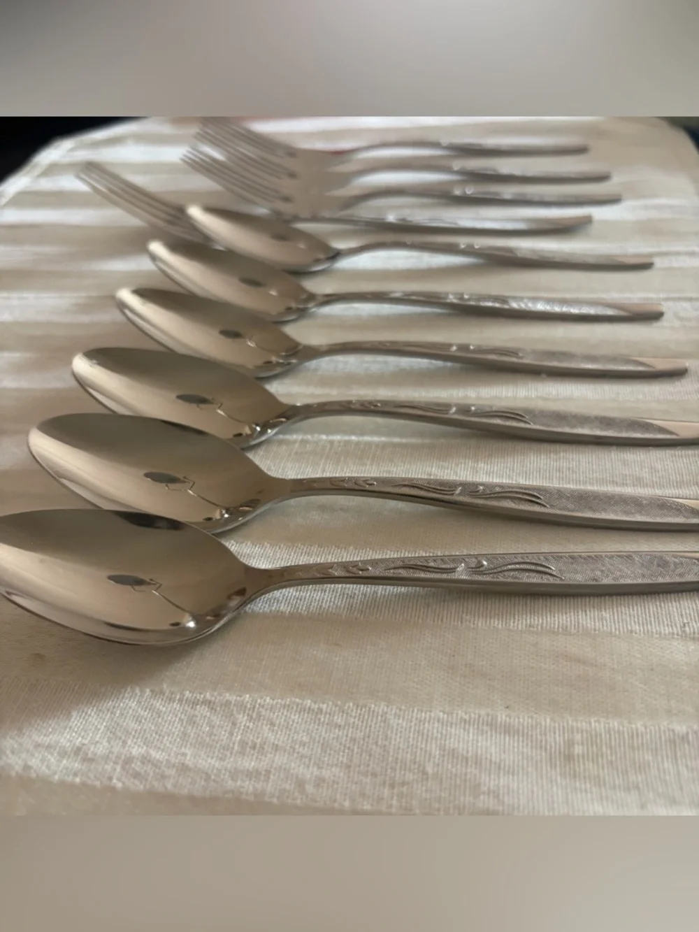 Ekco Eterna Mary Jane Classic Stainless Steel Japan MCM Flatware Lot of 10 Pcs